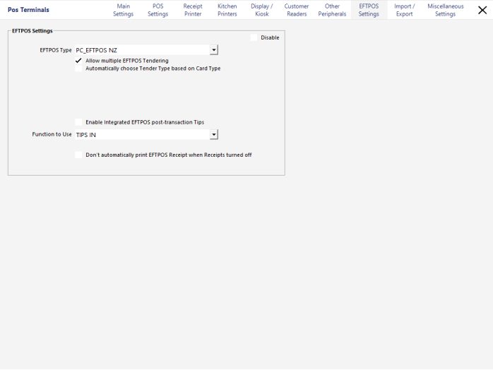 Configure Idealpos for PC EFTPOS NZ