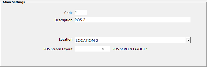 POS Screen Setup