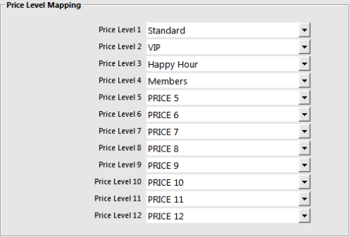 Price Level List Price Level Mapping
