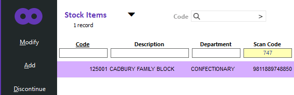 Alternate Codes